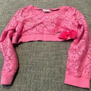 Nickelodeon Pink Lace Sweater with Bow